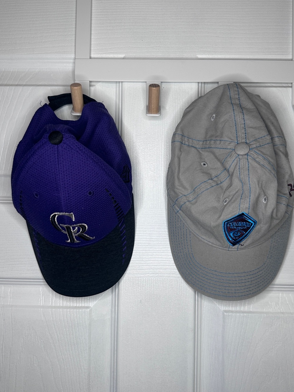 Kids CO Rockies and Rapids Baseball Hat Set
